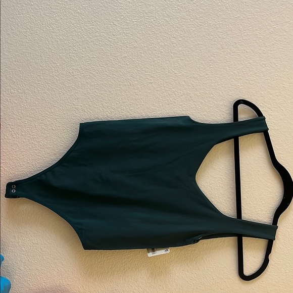 NWT Med/Large‎ Free People stretchy Dark Green Curve hugging thong Bodysuit - Picture 6 of 10